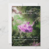 DIE SCHWEIZUNG, 16 . GEBURTSTAG PARTY Violet Lila Einladung (Rückseite)