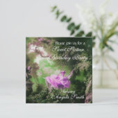 DIE SCHWEIZUNG, SCHWEET 16 PARTY Violett Lila Einladung (Stehend Vorderseite)