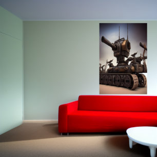 Die schwere Artillerie   AI Art Poster