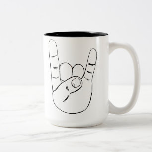 Die SchwermetallTasse des musik-Liebhabers Zweifarbige Tasse