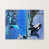 Die Schwertwal-Familie Puzzle (Horizontal)
