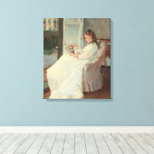 Die Schwester des Künstlers in einem Fenster, 1869 Leinwanddruck (Insitu (Holzboden))