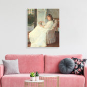 Die Schwester des Künstlers in einem Fenster, 1869 Leinwanddruck (Insitu (Wohnzimmer))