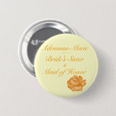 Die Schwester-/die Trauzeugin-" - Button (Vorne & Hinten)