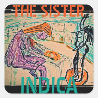 DIE SCHWESTER INDICA QUADRATISCHER AUFKLEBER