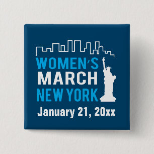 Die Schwester-März New York Januar der Frauen Button