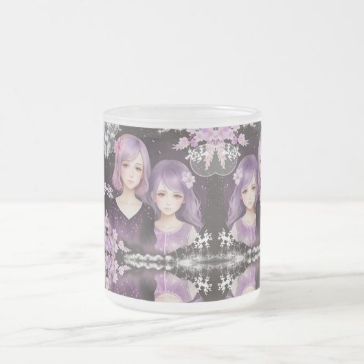 Die Schwestern Lavendel & Sakura Mattglastasse (Mittel)