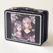 Die Schwestern Lavendel & Sakura Metall Brotdose (Rückseite)