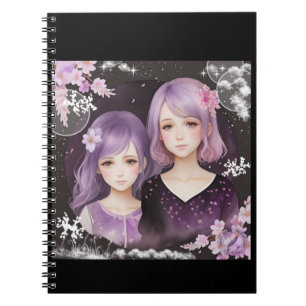 Die Schwestern Lavendel und Sakura Notizblock