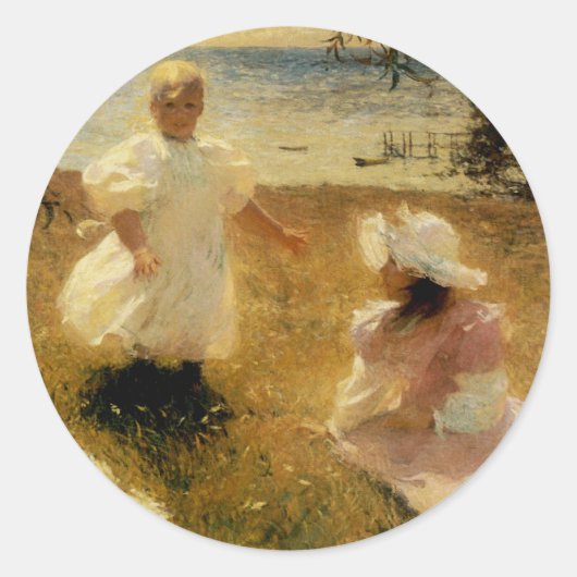 Die Schwestern Runder Aufkleber (Vorderseite)