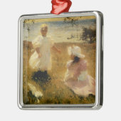 Die Schwestern Silbernes Ornament (Links)