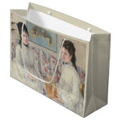 Die Schwestern (von Berthe Morisot) Große Geschenktüte (Vorderseite Schrägansicht)