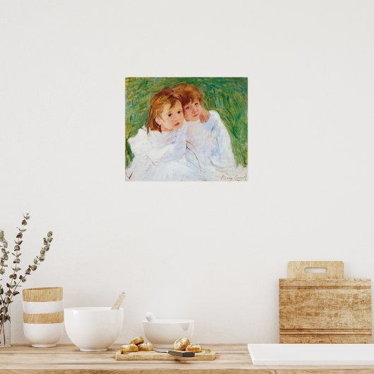 Die Schwestern von Mary Stevenson Cassatt Poster (Küche)