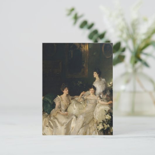 Die Schwestern von Wyndham von John Singer Sargent Postkarte (Stehend Vorderseite)