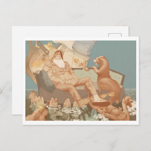 Die schwindende Ozeanlandschaft Postkarte (Vorne/Hinten)