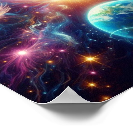 Die Schwingung des Universums Poster (Ecke)