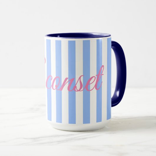 Die Sconset Blue Stripe-Tasse Tasse (VorderseiteRechts)