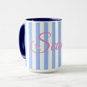 Die Sconset Blue Stripe-Tasse Tasse (Vorderseite Links)