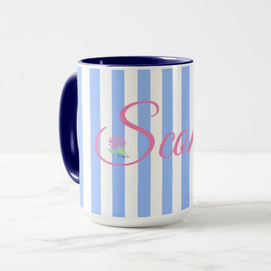 Die Sconset Blue Stripe-Tasse Tasse (Vorderseite Links)