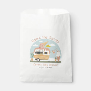 Die Scoop Ice Cream Camper Light Pink Baby Dusche Geschenktütchen
