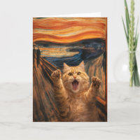 Die Scream-Katze-Parodie-Kunst