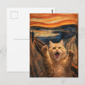 Die Scream-Katze-Parodie-Kunst Postkarte (Vorne/Hinten)