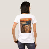 Die Scream-Katze-Parodie-Kunst T-Shirt (Schwarz voll)