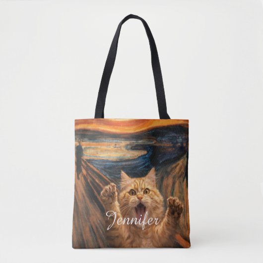 Die Scream-Katze-Parodie-Kunst Tasche (Vorderseite)