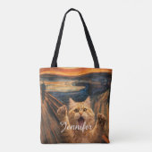 Die Scream-Katze-Parodie-Kunst Tasche (Rückseite)