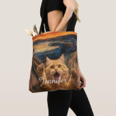 Die Scream-Katze-Parodie-Kunst Tasche (Von Nahem)