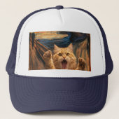 Die Scream-Katze-Parodie-Kunst Truckerkappe (Vorderseite)