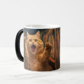 Die Scream-Katze-Parodie-Kunst Verwandlungstasse (Vorderseite Links)