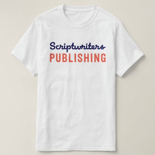 Die Scriptwriters, die blaues T-Shirt (Design vorne)