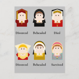 Die sechs Ehefrauen Henry VIII Feiertagspostkarte