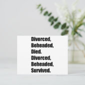 Die sechs Ehefrauen von Henry VIII Postkarte (Stehend Vorderseite)