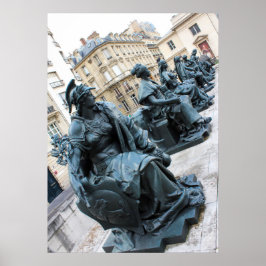 Die sechs Kontinente im Musee d'Orsay Poster