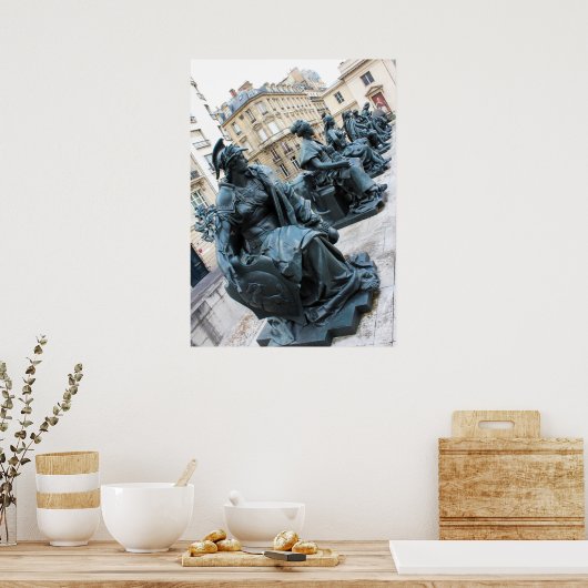 Die sechs Kontinente im Musee d'Orsay Poster (Küche)