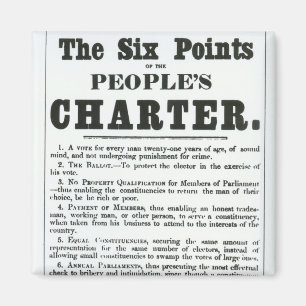 Die sechs Punkte der Charter der Leute Magnet