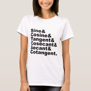Die sechs trigonometrischen Funktionen der Trigono T-Shirt