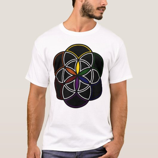 Die sechs unendlichen Petale des Lebens T-Shirt (Vorderseite)
