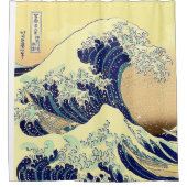 Die sechsunddreißigjährige Große Welle zeigt auf d Duschvorhang (Vorderseite)