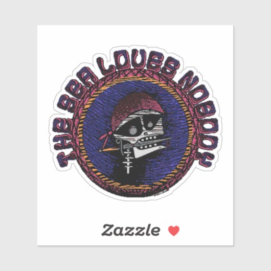 Die See mag niemanden Pixel Art Aufkleber (Blatt)