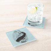 Die Seebrise ist- Parfüm Glasuntersetzer (Schrägansicht)