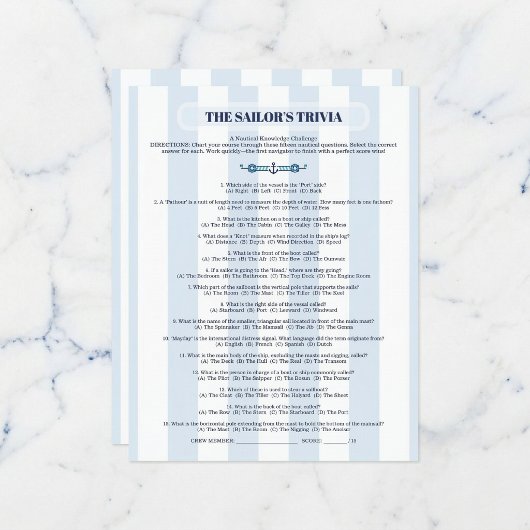 Die Seefahrer-Wissens-Challenge