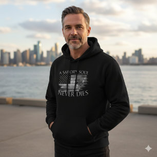 Die Seele eines Seemanns stirbt nie Vintage-Tote Hoodie