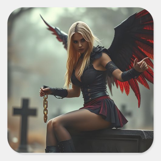 Die Seelensammlerin Quadratischer Aufkleber (Vorderseite)