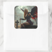 Die Seelensammlerin Quadratischer Aufkleber (Tasche)