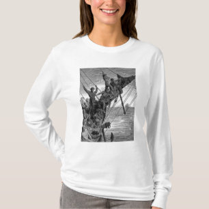 Die Seeleute sehen im Abstand ein gespenstisches T-Shirt