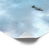 Die Seelöwen im Flug mit der Wasserfarbe des Cerul Poster (Ecke)