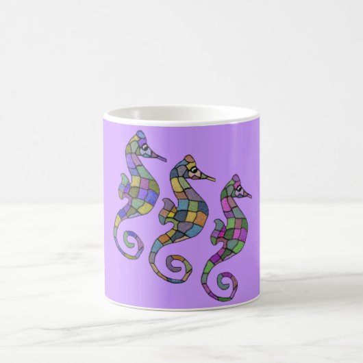 Die Seepferd-Regenbogen-Tasse Kaffeetasse (Mittel)